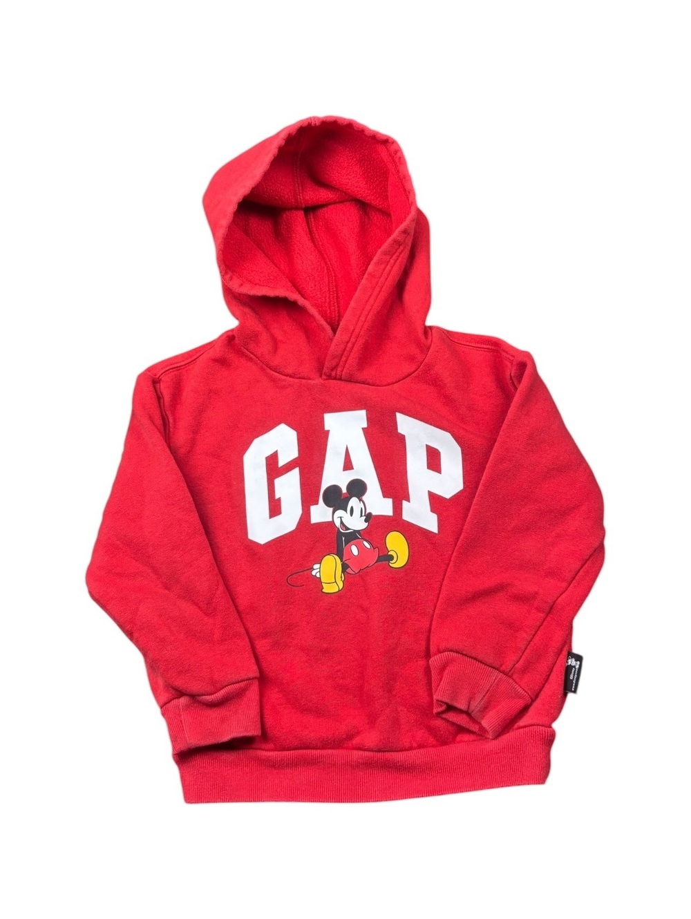 GAP Disney Mickey Mouse Logo Hoodie Red Kids Pullover